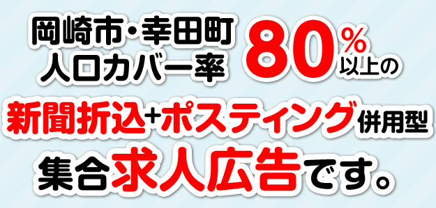 新聞折込+ポスティング併用型集合求人広告です。